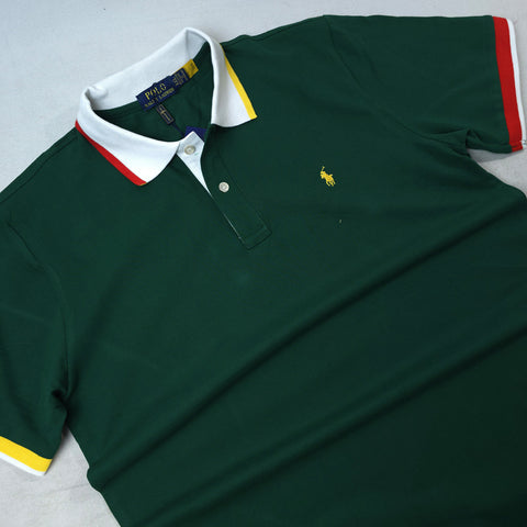 PRL deluxe plain polo shirt | Green