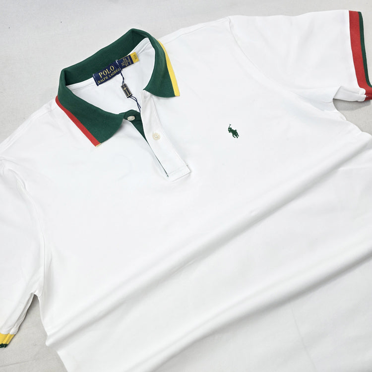 PRL deluxe plain polo shirt | White