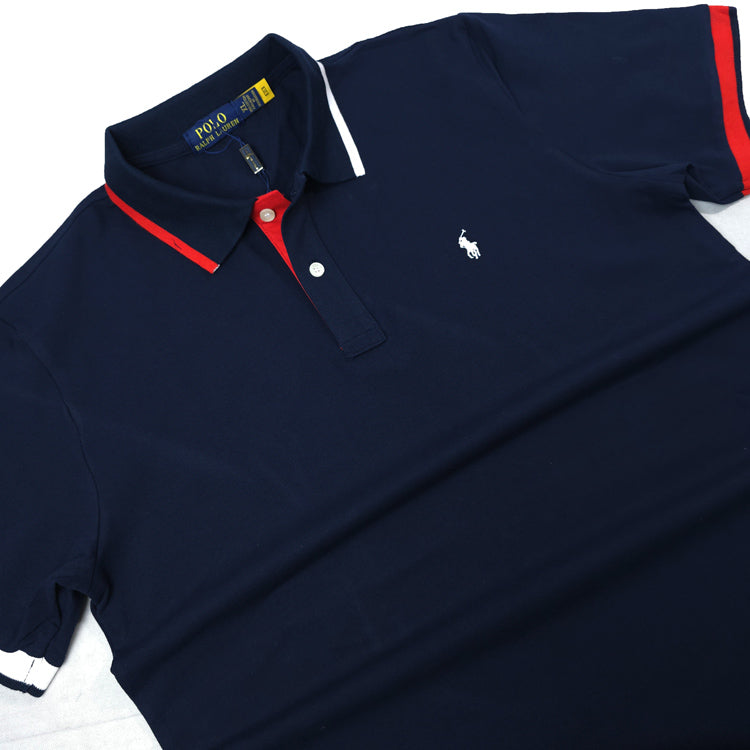 PRL deluxe plain polo shirt | Navy blue
