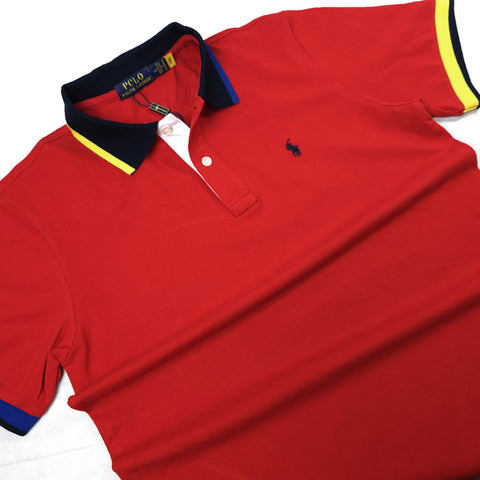 PRL deluxe plain polo shirt | Red