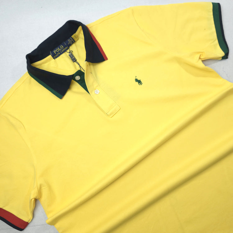 PRL deluxe plain polo shirt | Yellow