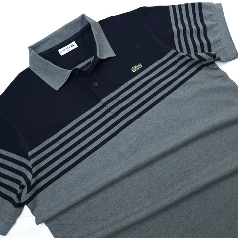 LST demi-striped polo shirt | Grey