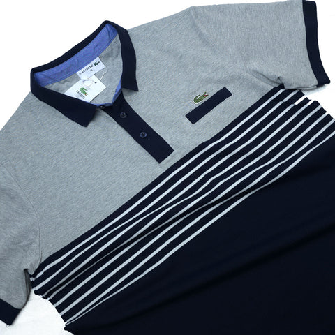 LST Lumo-striped polo shirt | Grey