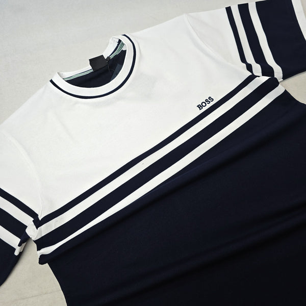 BS two-toned T-shirt | Navy blue/White