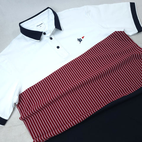 FCN Trio-tier polo shirt | White/Wine
