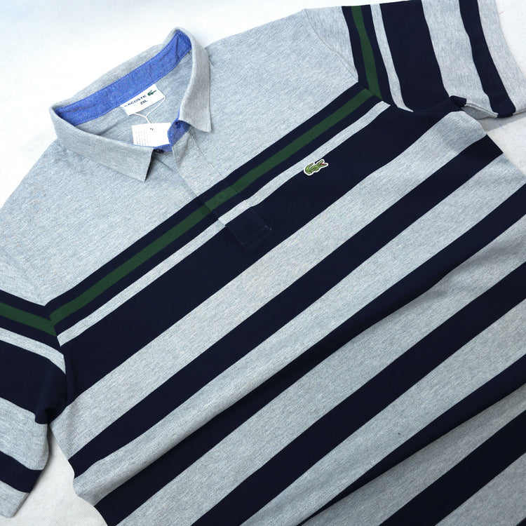 LST cruise stripped polo shirt | Grey