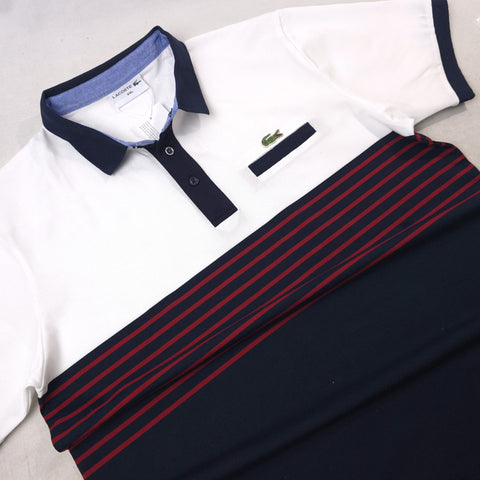 LST Lumo-striped polo shirt | White