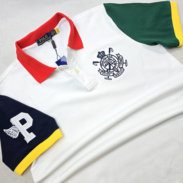 PRL Wing crested polo shirt | White