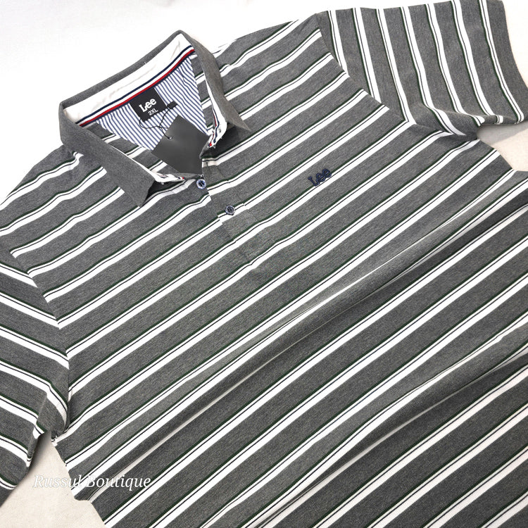 Lee classic striped designer polo | Grey