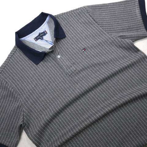 THF tiny striped polo shirt | Grey