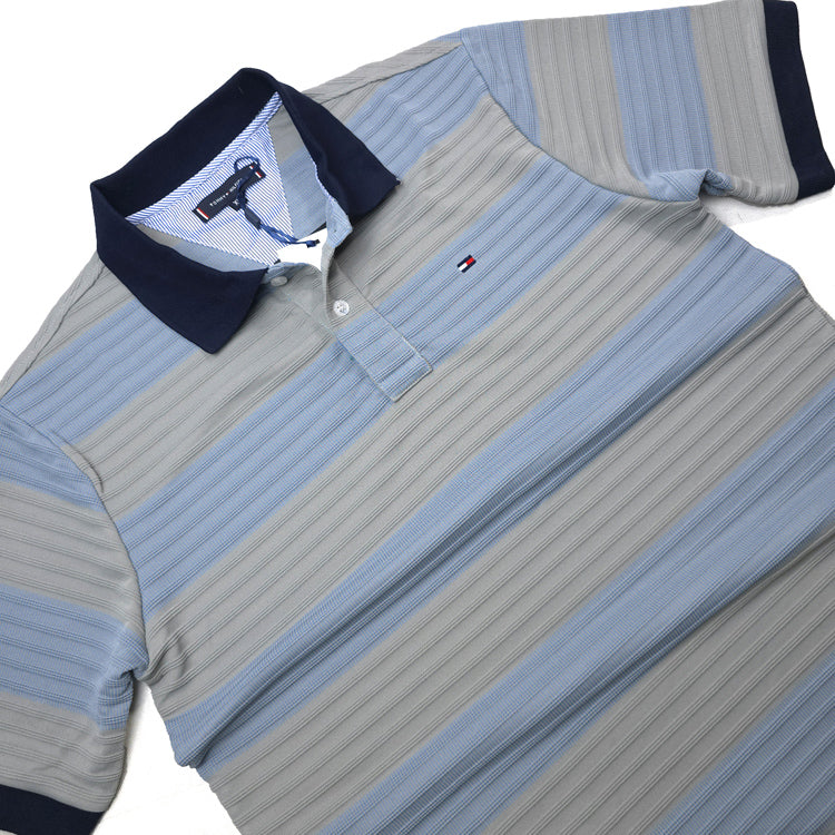 THF textured polo shirt | Grey