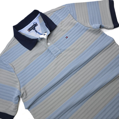 THF textured polo shirt | Grey