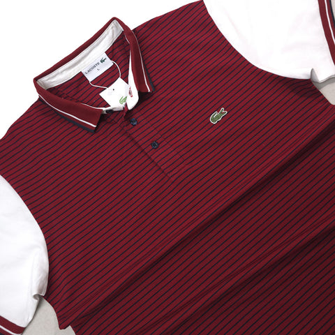LST Wing-textured polo shirt | Wine