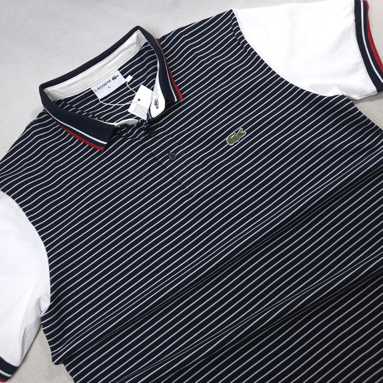 LST Wing-textured polo shirt | Navy blue