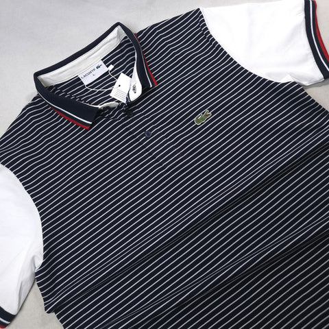 LST Wing-textured polo shirt | Navy blue