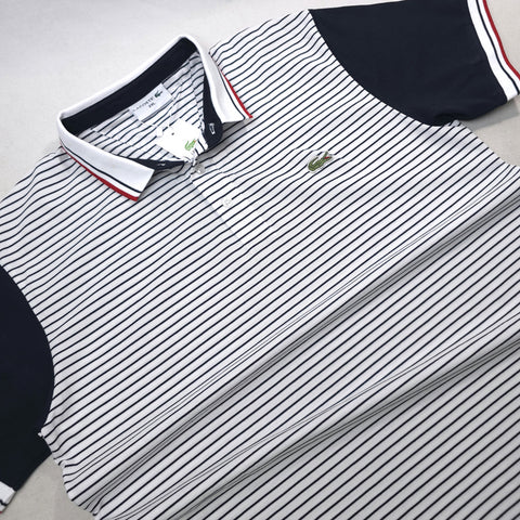 LST Wing-textured polo shirt | White