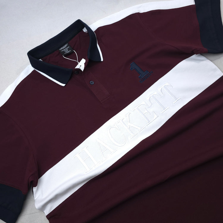HCK No1 crested polo shirt | Wine