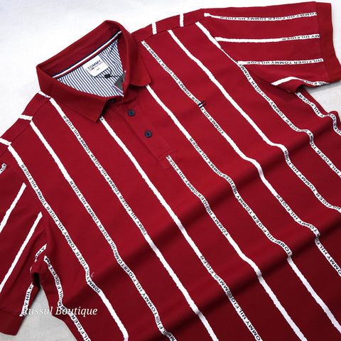 THF print lettered polo | Wine