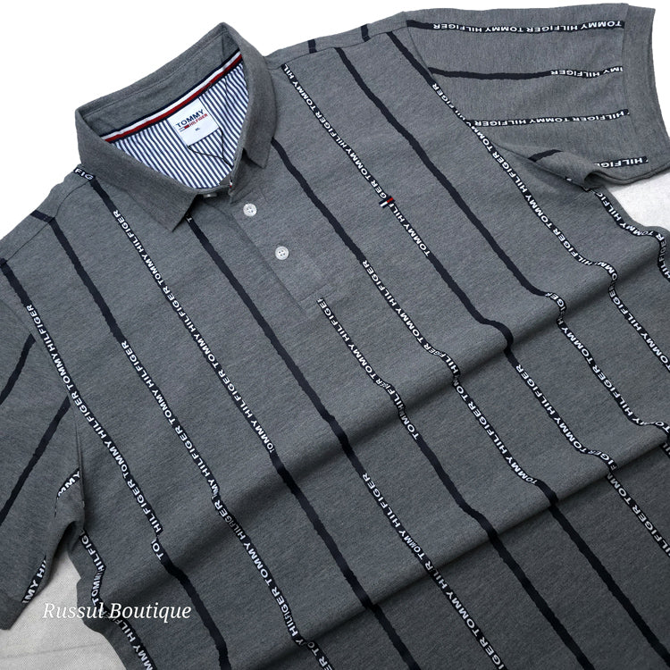 THF print lettered polo | Grey
