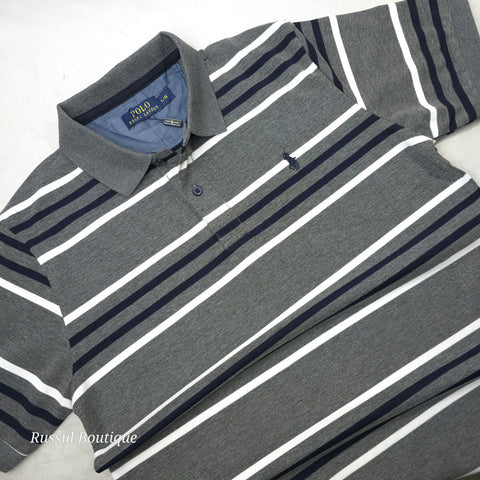PRL Quarter striped men's polo | Grey