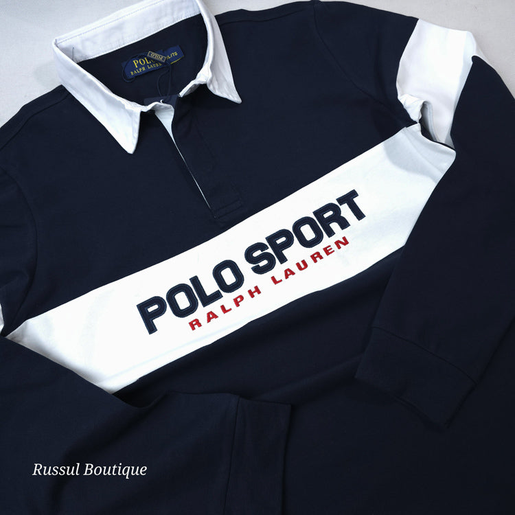 Longsleeve PRL Sport polo for men | Navy blue