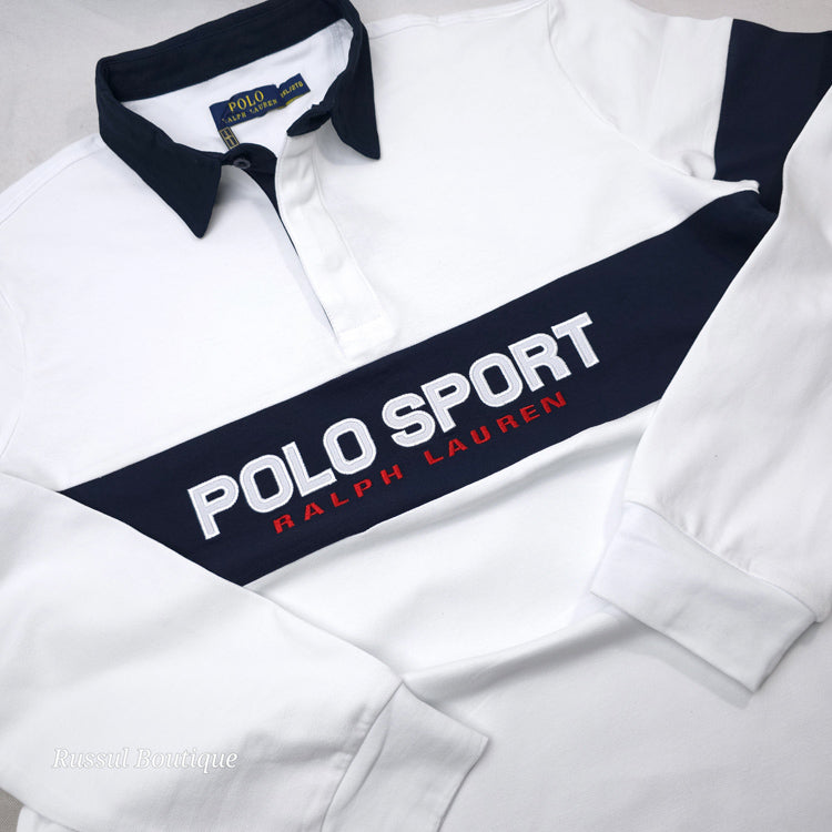 Longsleeve PRL Sport polo for men | White