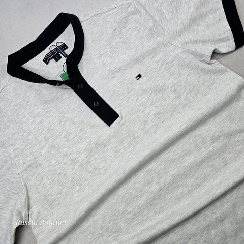 THF half button T-shirt | Ash