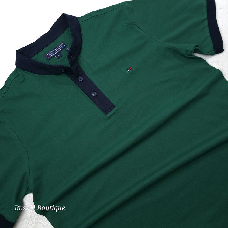 THF half button T-shirt | Green