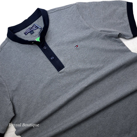 THF half button T-shirt | Grey