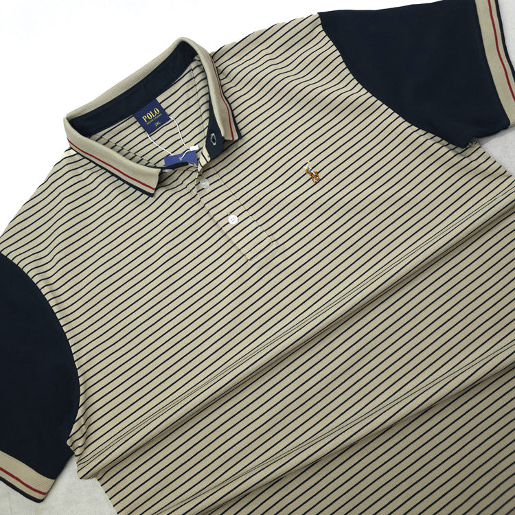 PRL Wing-striped polo shirt | Brown