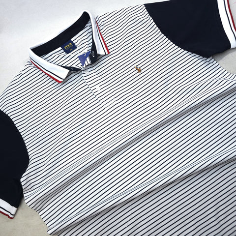 PRL Wing-striped polo shirt | White