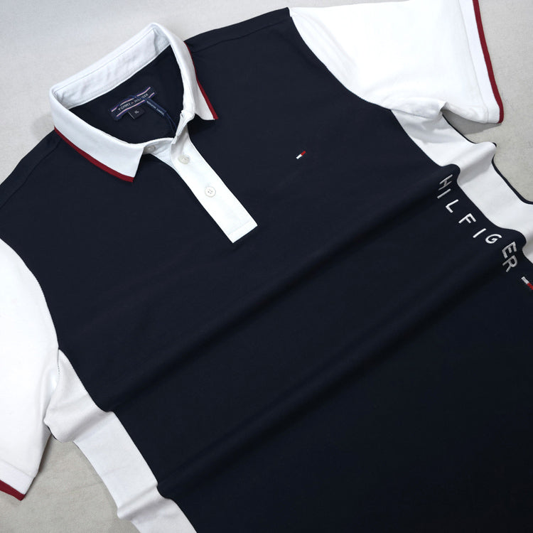 THF side lettered polo | Navy blue