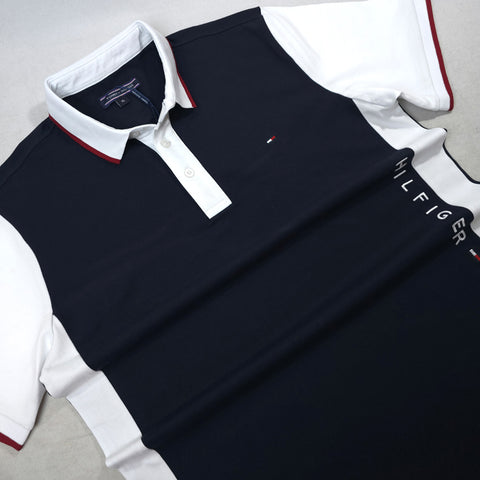 THF side lettered polo | Navy blue
