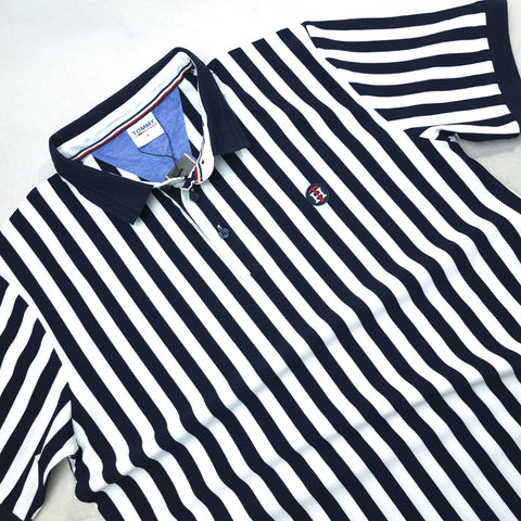 THF baseball striped polo shirt | Navyblue