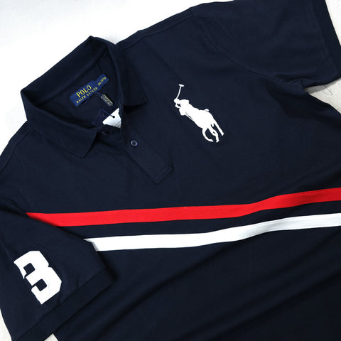 PRL 3rd Slant polo shirt | Navy blue