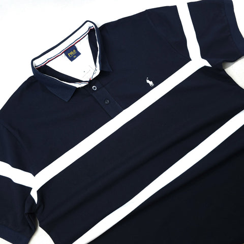 PRL duo-striped men's polo shirt | Navy blue