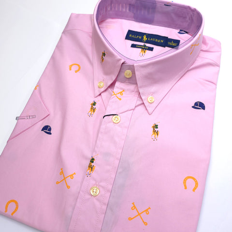 Shortsleeve PRL Character dress Shirt | Pink