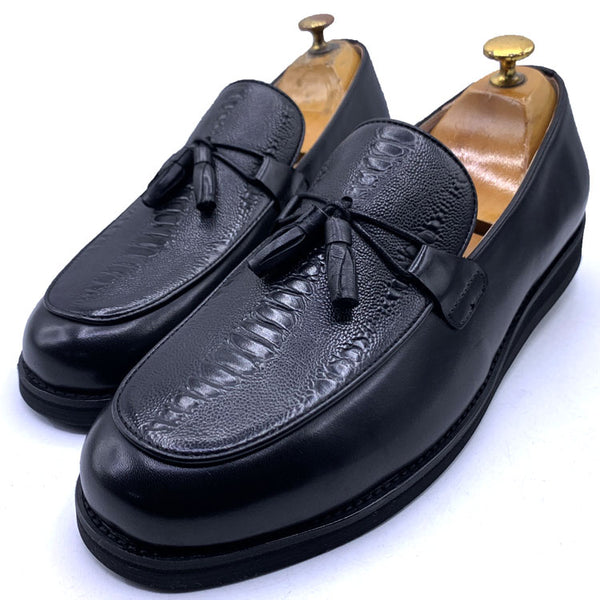 SR textured leather black soles | Black