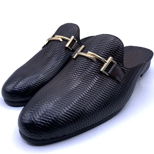 TF textured leather Mules | Brown