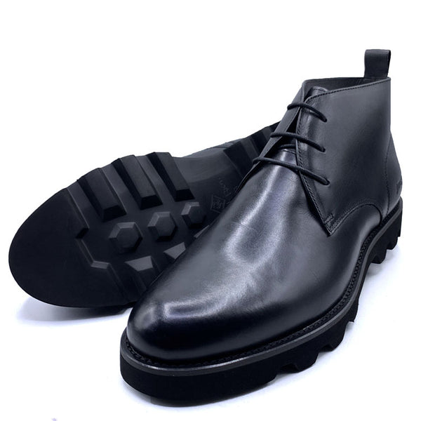SR men's leather laceup boots | Black