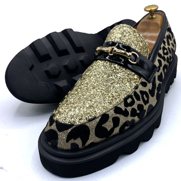GC tasseled leopard Bold sole | Gold