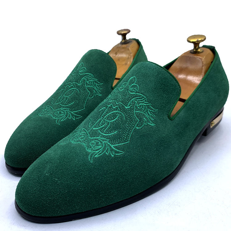 RC crested suede exotic Shoe | Green
