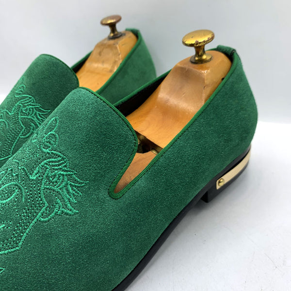 RC crested suede exotic Shoe | Green