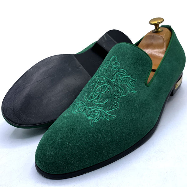 RC crested suede exotic Shoe | Green