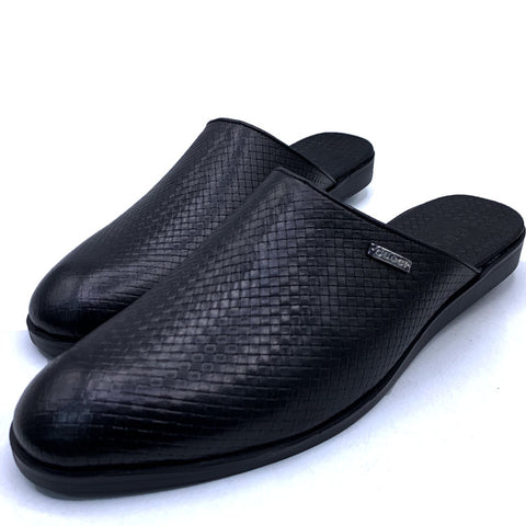 GC textured leather Mules | Black
