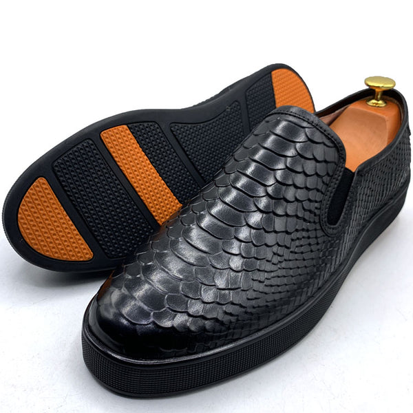 Billionaire scales leather black soles | Black