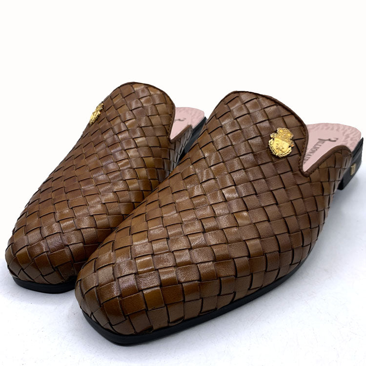 BB weave leather Mules | Brown