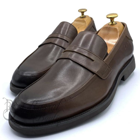 Clarks Leather Mens Penny Loafers |Brown