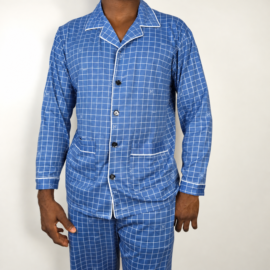 Check Men's pyjamas set | Blue