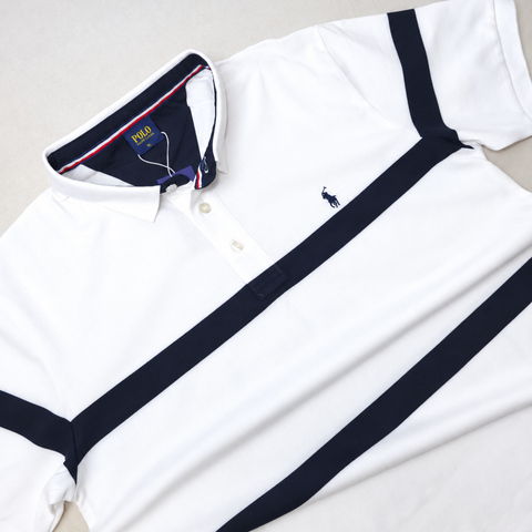 PRL duo-striped men's polo shirt | White